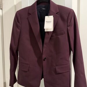 Theory One Button Slim Jacket